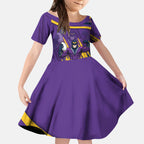 Melbourne Storm Rugby Mascot Kid Short Sleeve Dress Fierce Athlete Graphic in Sports Style