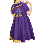 Melbourne Storm Rugby Mascot Kid Short Sleeve Dress Fierce Athlete Graphic in Sports Style