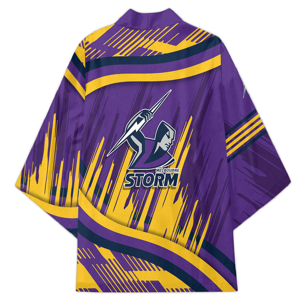 Melbourne Storm Rugby Mascot Kimono Fierce Athlete Graphic in Sports Style