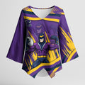 Melbourne Storm Rugby Mascot Kimono Sleeve Blouse Fierce Athlete Graphic in Sports Style