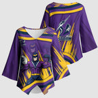 Melbourne Storm Rugby Mascot Kimono Sleeve Blouse Fierce Athlete Graphic in Sports Style