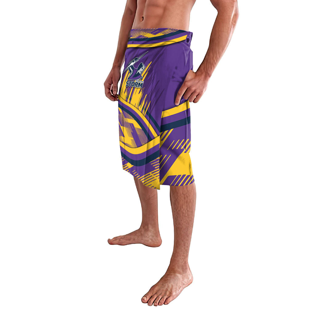 Melbourne Storm Rugby Mascot Lavalava Fierce Athlete Graphic in Sports Style
