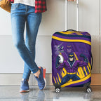 Melbourne Storm Rugby Mascot Luggage Cover Fierce Athlete Graphic in Sports Style