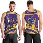 Melbourne Storm Rugby Mascot Men Tank Top Fierce Athlete Graphic in Sports Style