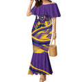 Melbourne Storm Rugby Mascot Mermaid Dress Fierce Athlete Graphic in Sports Style
