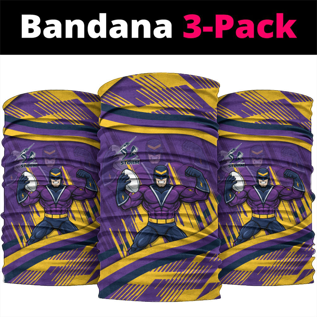 Melbourne Storm Rugby Mascot Neck Gaiter Fierce Athlete Graphic in Sports Style