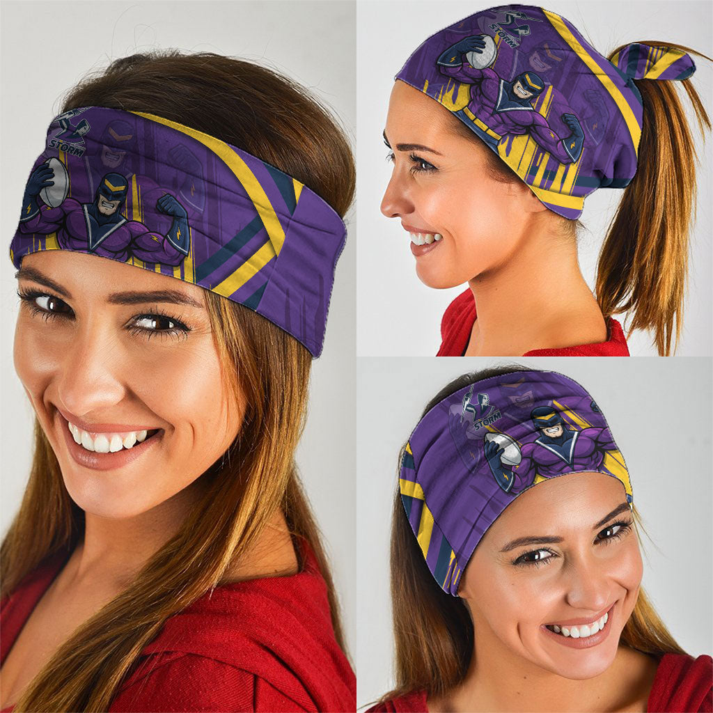 Melbourne Storm Rugby Mascot Neck Gaiter Fierce Athlete Graphic in Sports Style