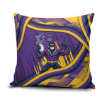 Melbourne Storm Rugby Mascot Pillow Cover Fierce Athlete Graphic in Sports Style