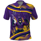 Melbourne Storm Rugby Mascot Polo Shirt Fierce Athlete Graphic in Sports Style