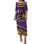Melbourne Storm Rugby Mascot Puletasi Fierce Athlete Graphic in Sports Style