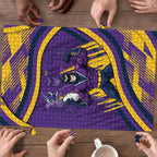 Melbourne Storm Rugby Mascot Puzzle Fierce Athlete Graphic in Sports Style