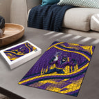 Melbourne Storm Rugby Mascot Puzzle Fierce Athlete Graphic in Sports Style