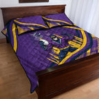Melbourne Storm Rugby Mascot Quilt Bed Set Fierce Athlete Graphic in Sports Style