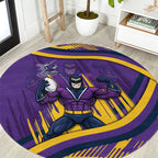 Melbourne Storm Rugby Mascot Round Carpet Fierce Athlete Graphic in Sports Style