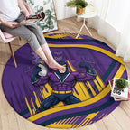 Melbourne Storm Rugby Mascot Round Carpet Fierce Athlete Graphic in Sports Style