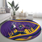 Melbourne Storm Rugby Mascot Round Carpet Fierce Athlete Graphic in Sports Style