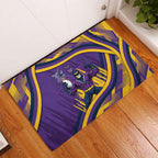 Melbourne Storm Rugby Mascot Rubber Doormat Fierce Athlete Graphic in Sports Style