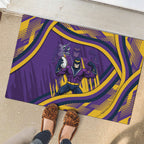 Melbourne Storm Rugby Mascot Rubber Doormat Fierce Athlete Graphic in Sports Style