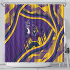 Melbourne Storm Rugby Mascot Shower Curtain Fierce Athlete Graphic in Sports Style