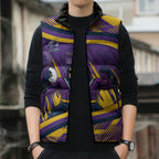 Melbourne Storm Rugby Mascot Sleeveless Puffer Jacket Fierce Athlete Graphic in Sports Style