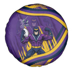Melbourne Storm Rugby Mascot Spare Tire Cover Fierce Athlete Graphic in Sports Style