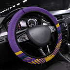 Melbourne Storm Rugby Mascot Steering Wheel Cover Fierce Athlete Graphic in Sports Style