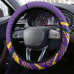 Melbourne Storm Rugby Mascot Steering Wheel Cover Fierce Athlete Graphic in Sports Style