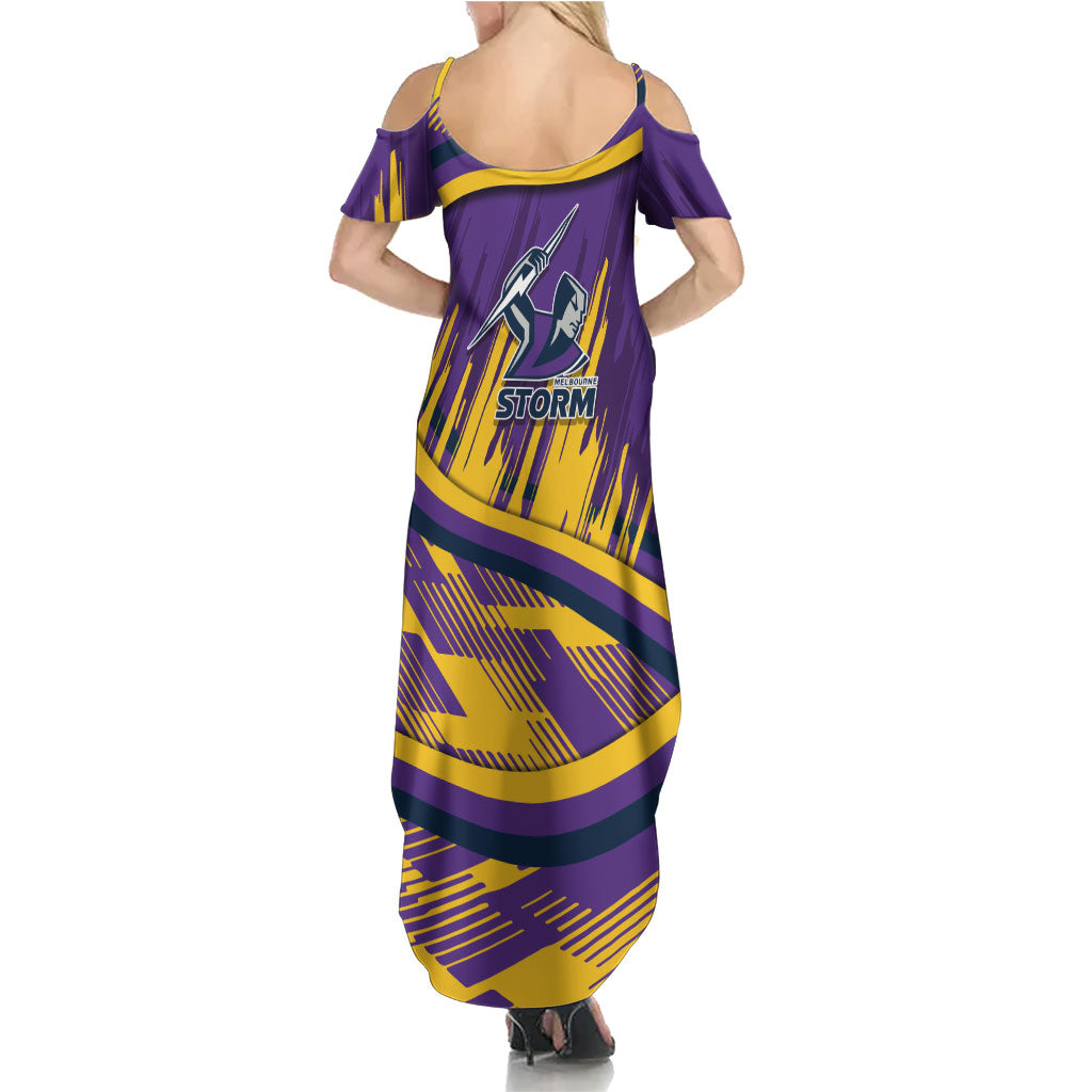 Melbourne Storm Rugby Mascot Summer Maxi Dress Fierce Athlete Graphic in Sports Style