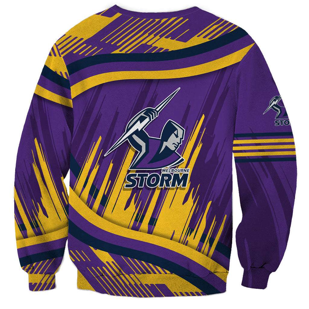 Melbourne Storm Rugby Mascot Sweatshirt Fierce Athlete Graphic in Sports Style