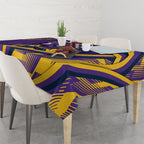 Melbourne Storm Rugby Mascot Tablecloth Fierce Athlete Graphic in Sports Style