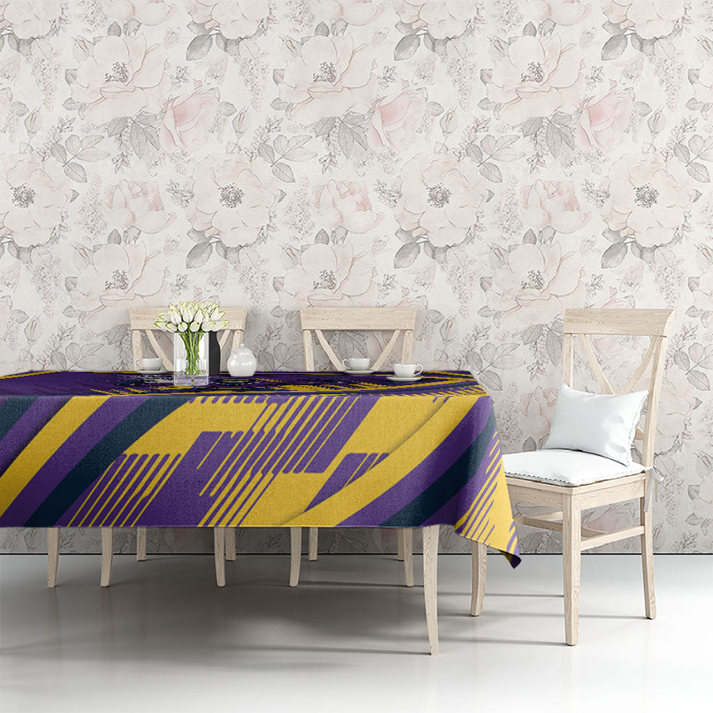 Melbourne Storm Rugby Mascot Tablecloth Fierce Athlete Graphic in Sports Style