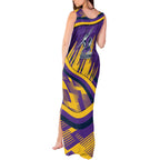 Melbourne Storm Rugby Mascot Tank Maxi Dress Fierce Athlete Graphic in Sports Style