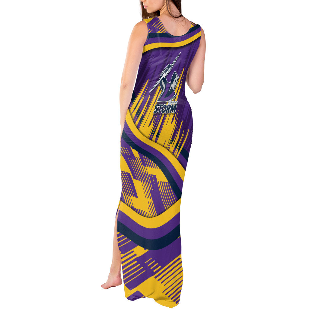 Melbourne Storm Rugby Mascot Tank Maxi Dress Fierce Athlete Graphic in Sports Style