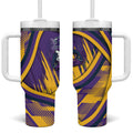 Melbourne Storm Rugby Mascot Tumbler With Handle Fierce Athlete Graphic in Sports Style