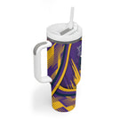 Melbourne Storm Rugby Mascot Tumbler With Handle Fierce Athlete Graphic in Sports Style