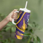 Melbourne Storm Rugby Mascot Tumbler With Handle Fierce Athlete Graphic in Sports Style