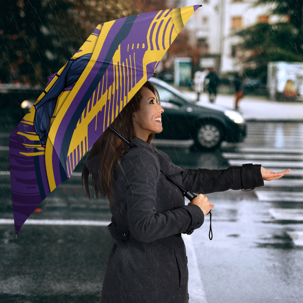 Melbourne Storm Rugby Mascot Umbrella Fierce Athlete Graphic in Sports Style