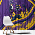 Melbourne Storm Rugby Mascot Window Curtain Fierce Athlete Graphic in Sports Style