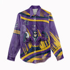 Melbourne Storm Rugby Mascot Women Casual Shirt Fierce Athlete Graphic in Sports Style