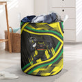 Panthers Rugby Mascot Laundry Basket Fierce Athlete Graphic in Sports Style