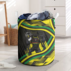 Panthers Rugby Mascot Laundry Basket Fierce Athlete Graphic in Sports Style