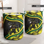 Panthers Rugby Mascot Laundry Basket Fierce Athlete Graphic in Sports Style