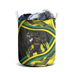 Panthers Rugby Mascot Laundry Basket Fierce Athlete Graphic in Sports Style