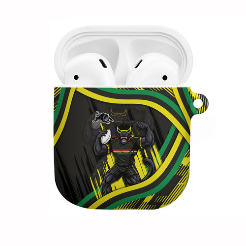 Panthers Rugby Mascot AirPods Case Fierce Athlete Graphic in Sports Style