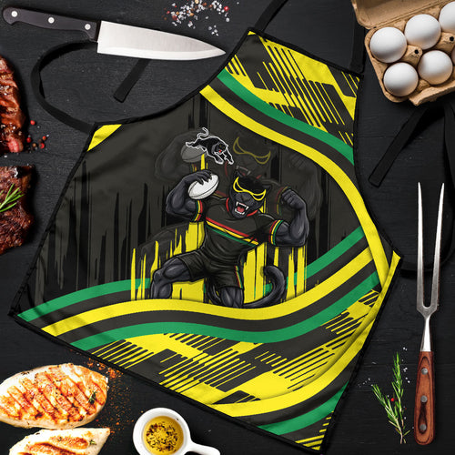 Panthers Rugby Mascot Apron Fierce Athlete Graphic in Sports Style