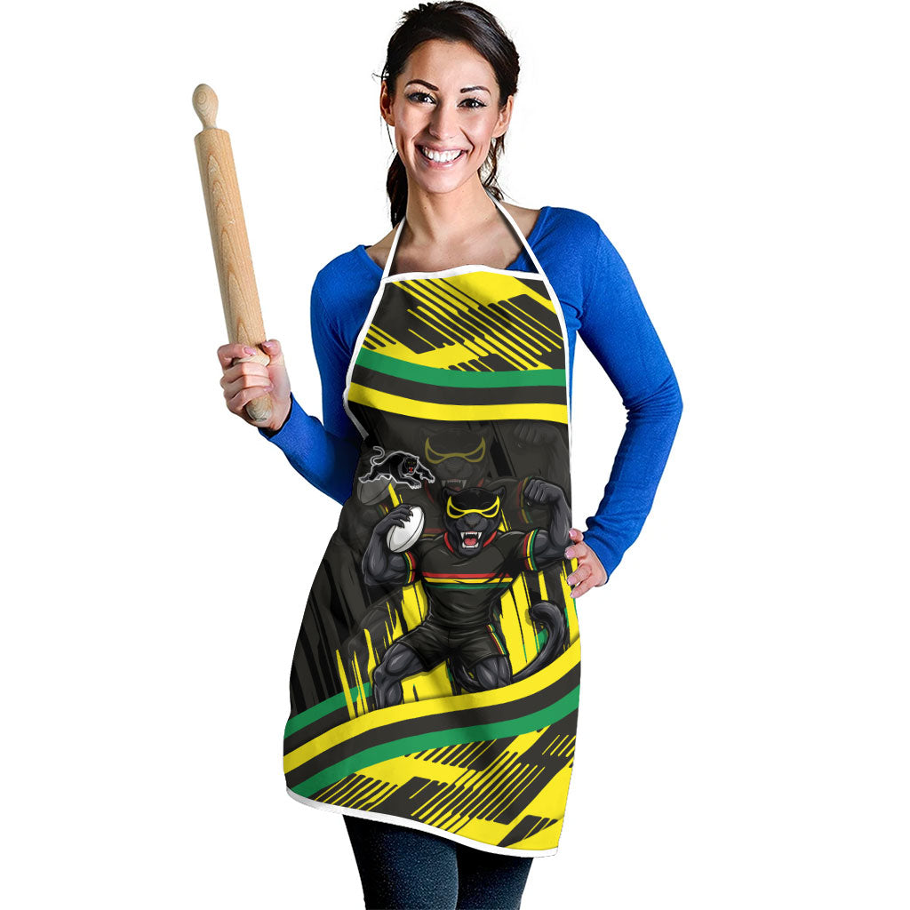 Panthers Rugby Mascot Apron Fierce Athlete Graphic in Sports Style