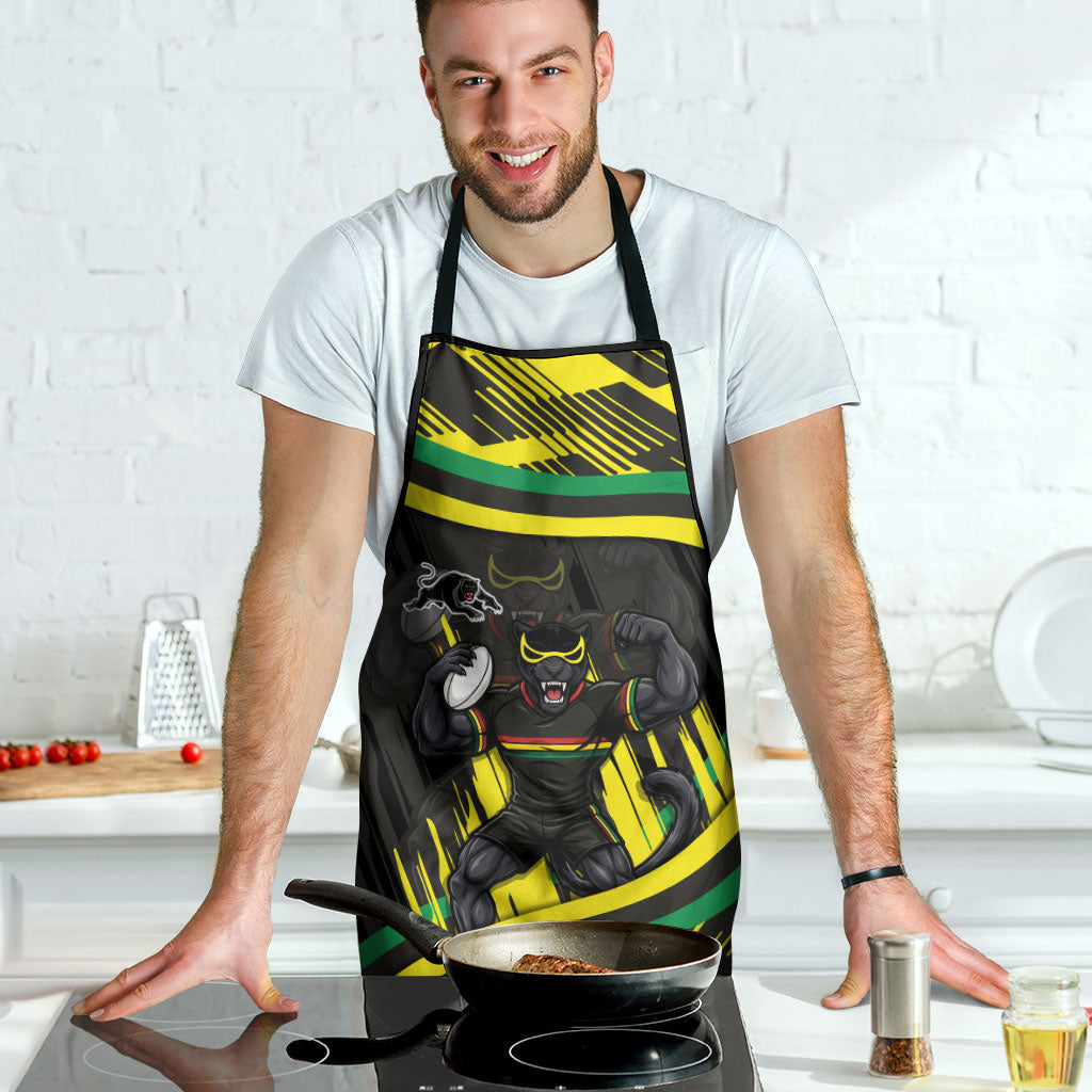 Panthers Rugby Mascot Apron Fierce Athlete Graphic in Sports Style