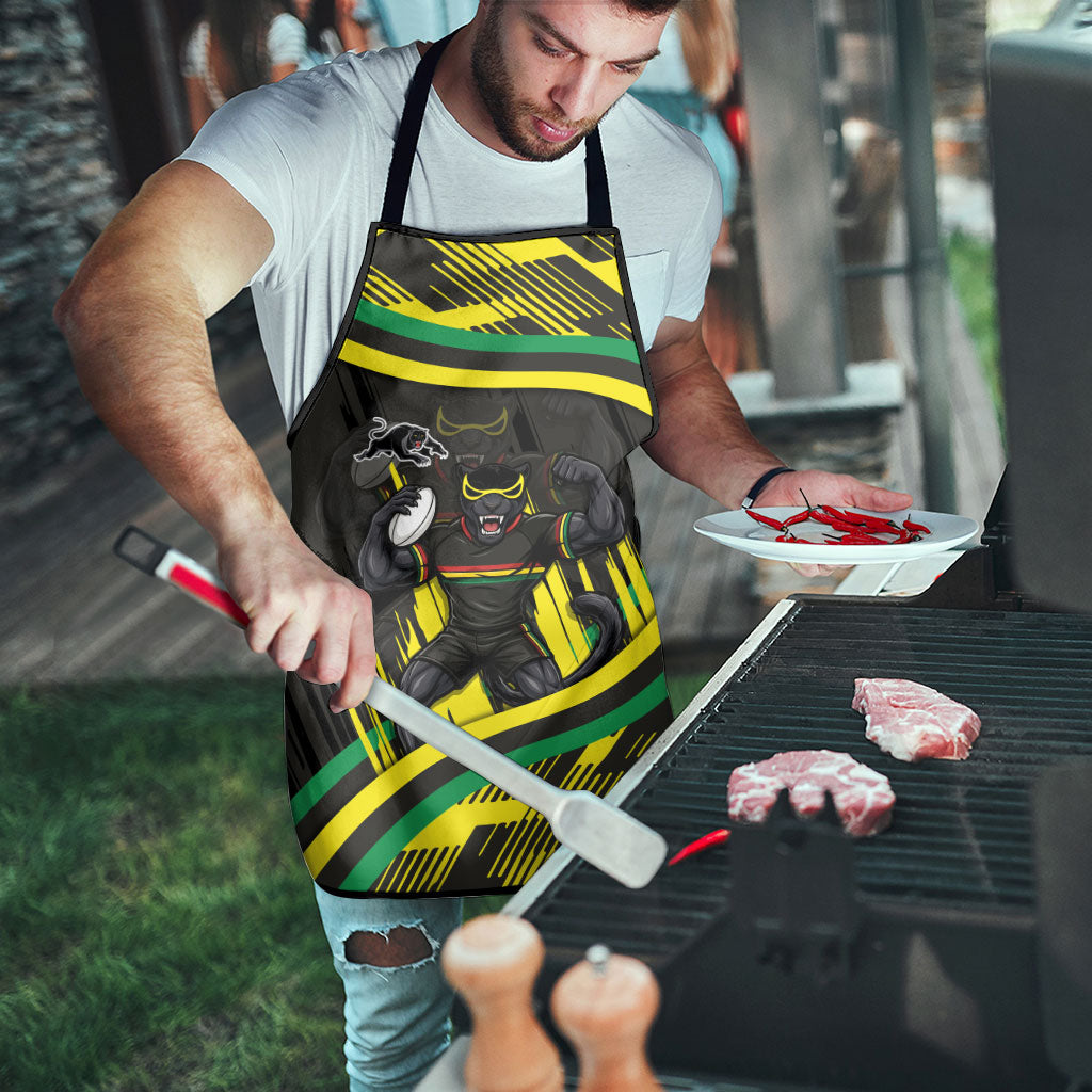 Panthers Rugby Mascot Apron Fierce Athlete Graphic in Sports Style