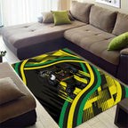 Panthers Rugby Mascot Area Rug Fierce Athlete Graphic in Sports Style