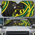 Panthers Rugby Mascot Auto Sun Shade Fierce Athlete Graphic in Sports Style